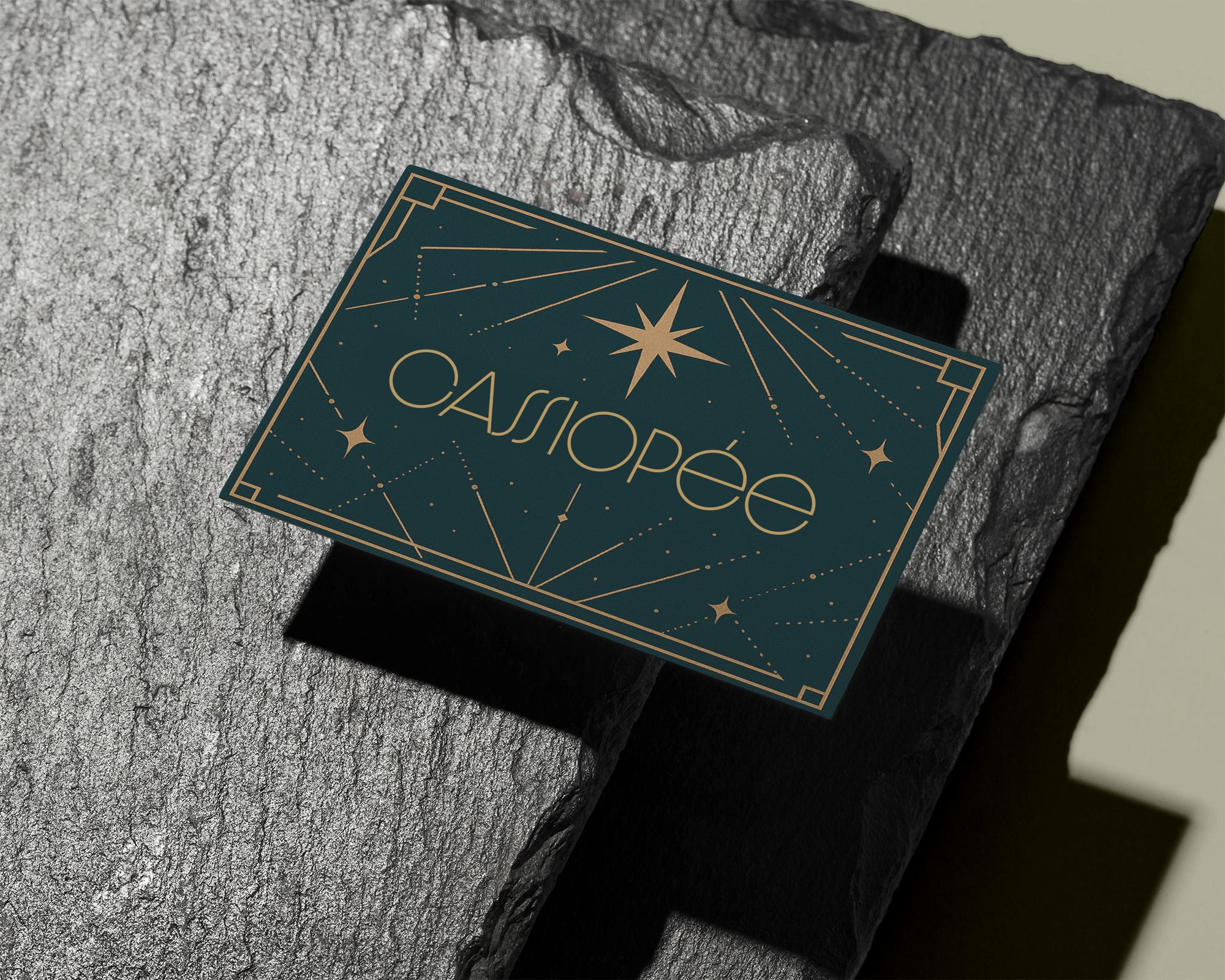 Mock-up business card arrangement